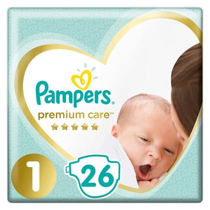 Pampers Premium Care Πάνες με Αυτοκόλλητο No. 1 για 2-5kg 26τμχ