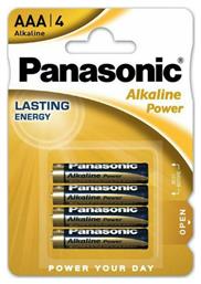 Panasonic Alkaline Power AAA 1.5V 4τμχ LR03APB/4BP από το Panora