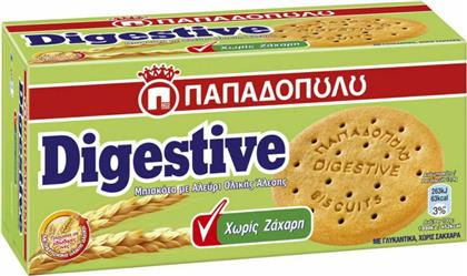 Παπαδοπούλου Μπισκότα Digestive Ολικής Χωρίς Ζάχαρη 250gr από το e-Fresh