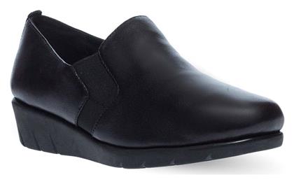 Parex Δερμάτινα Γυναικεία Slip-On Μαύρα