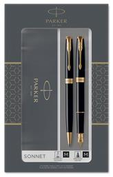 Parker Sonnet Σετ Στυλό Ballpoint με Πένα Laque Black (σε Χάρτινη Κασετίνα)