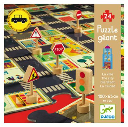 Παιδικό Puzzle Πόλη & Οδική Συμπεριφορά 24pcs για 3+ Ετών Djeco