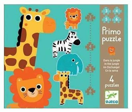 Παιδικό Puzzle Ζωάκια Ζούγκλας 18pcs για 2+ Ετών Djeco