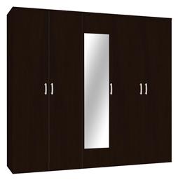 Πεντάφυλλη με Καθρέπτη Luna 220x52x200cm Wenge Απόχρωση