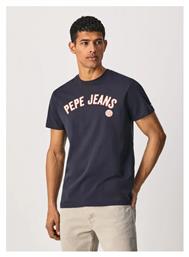 Pepe Jeans Ανδρικό T-shirt Navy Μπλε με Λογότυπο