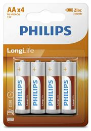 Philips LongLife Μπαταρίες Zinc AA 1.5V 4τμχ