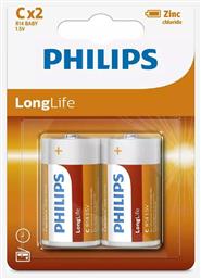 Philips LongLife Μπαταρίες Zinc C 1.5V 2τμχ από το e-shop