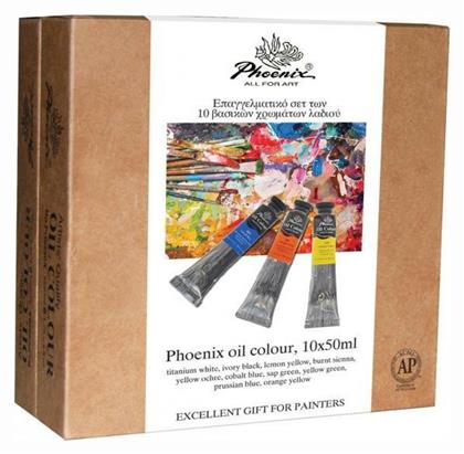 Phoenix Arts Επαγγελματικό Σετ Λαδομπογιές 50ml 10τμχ από το Public