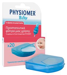 Physiomer Baby Protective Single Use Filters Ανταλλακτικά Ρινικού Αποφρακτήρα 20τμχ