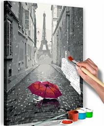 Πίνακας για να τον ζωγραφίζεις - Paris (Red Umbrella) 40x60 - Διαστάσεις (εκατ)Μήκος: 40 Ύψος: 60 από το Polihome