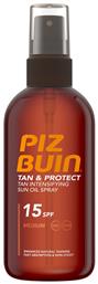 Piz Buin Oil Tan & Protect Αδιάβροχο Αντηλιακό Λάδι για το Σώμα SPF15 σε Spray 150ml από το e-Fresh