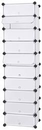 Πλαστική με 10 Ράφια Λευκή 43x31x173cm LPC10W