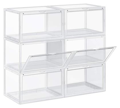 Πλαστική Παπουτσοθήκη με 3 Ράφια Λευκή Μ72xΠ28xΥ66cm από το Public