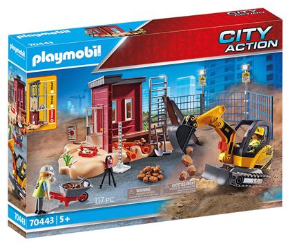 Playmobil City Action Mini Excavator with Building Section για 5+ ετών