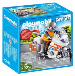 Playmobil City Life Διασώστης με Μοτοσικλέτα για 4+ ετών