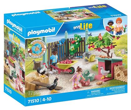 Playmobil City Life Κήπος Εξοχικού Σπιτιού με Κοτέτσι για 4-10 ετών από το Moustakas Toys