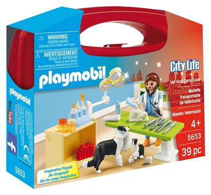 Playmobil City Life Βαλιτσάκι Κτηνιατρείο για 4+ ετών από το BlablaToys