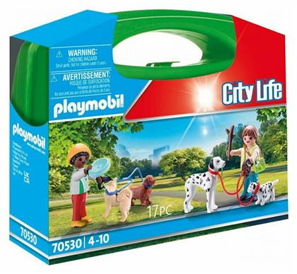 Playmobil City Life Βαλιτσάκι Βόλτα με Σκυλάκια για 4-10 ετών από το BlablaToys