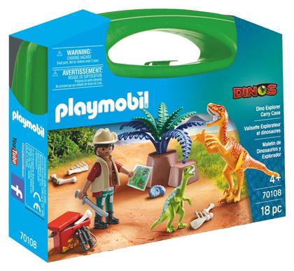 Playmobil Dinos Dino Explorer Carry Case για 4+ ετών