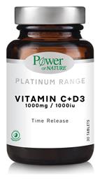 Power Of Nature Platinum Range Vitamin C+D3 1000mg/1000iu 30 ταμπλέτες