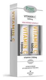 Power Of Nature Vitamin C 1000mg Στέβια & Vitamin C 500mg Στέβια Βιταμίνη για Ενέργεια & το Ανοσοποιητικό 1000mg Πορτοκάλι 40 αναβράζοντα δισκία