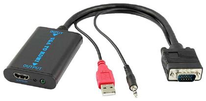 Powertech Μετατροπέας 3.5mm / USB-A / VGA male σε HDMI female (CAB-H070) από το Public