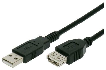 Powertech USB 2.0 Cable USB-A male - USB-A female Μαύρο 3m (CAB-U012)