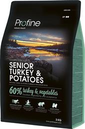 Profine Senior 3kg Ξηρά Τροφή με Λίγα Σιτηρά για Ηλικιωμένους Σκύλους με Γαλοπούλα και Πατάτες