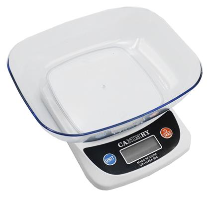 Ψηφιακή Ζυγαριά με Κάδο 1gr/10kg Λευκή TY-14