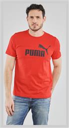 Puma Ανδρικό T-shirt Κόκκινο με Λογότυπο