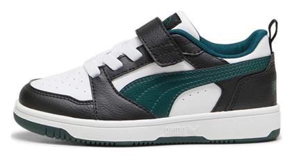 Puma Αθλητικά Παιδικά Παπούτσια Running Rebound V6 Lo AC+ Black-Dark Myrtle-PUMA White από το Zakcret Sports