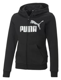 Puma Αθλητική Παιδική Ζακέτα Φούτερ με Κουκούλα Μαύρη