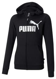 Puma Αθλητική Παιδική Ζακέτα Φούτερ με Κουκούλα Μαύρη Essentials από το Spartoo