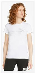 Puma Essentials Γυναικείο Αθλητικό T-shirt Λευκό