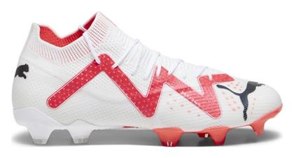 Puma Future Ultimate FG/AG Χαμηλά Ποδοσφαιρικά Παπούτσια με Τάπες White / Black / Fire Orchid από το MybrandShoes