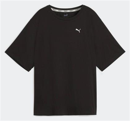 Puma Γυναικείο Αθλητικό T-shirt Fast Drying Πουά Μαύρο