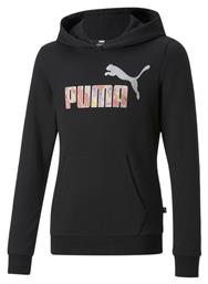 Puma Παιδικό Φούτερ με Κουκούλα Μαύρο