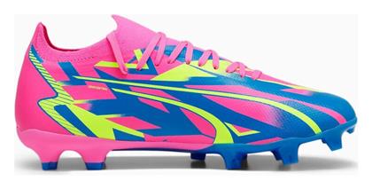 Puma Ultra Match Energy Luminous FG/MG Χαμηλά Ποδοσφαιρικά Παπούτσια με Τάπες Ροζ