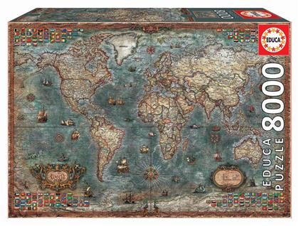 Puzzle Antique World Map 2D 8000 Κομμάτια από το Plus4u