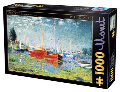 Puzzle Claude Monet Red Boats at Argenteuil 2D 1000 Κομμάτια από το Plus4u