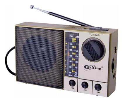 PX-711BT Φορητό Ραδιόφωνο Επαναφορτιζόμενο με Bluetooth και USB Χρυσό