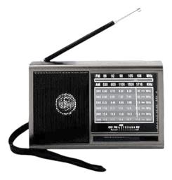 PX-721 Φορητό Ραδιόφωνο Επαναφορτιζόμενο με USB Ασημί