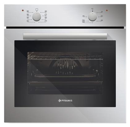 Pyramis 60ΑΠ 1045 Inox Φούρνος άνω Πάγκου 66lt χωρίς Εστίες Π59.5εκ.