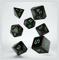 Q Workshop Classic Runic Dice Set Black Green