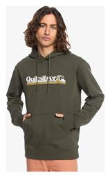 Quiksilver All Lined Up Φούτερ Χακί με Κουκούλα