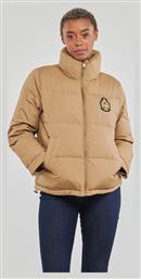 Ralph Lauren Κοντό Γυναικείο Puffer Μπουφάν για Χειμώνα Μπεζ