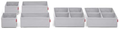 Rayen Υφασμάτινο Organizer Συρταριών για Εσώρουχα σε Γκρι Χρώμα 6τμχ