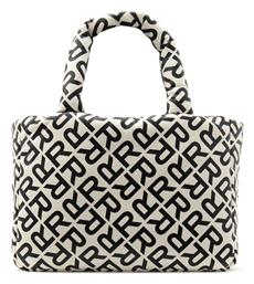 Replay Puffer Reversible Shopper Bag Women Replay Εκρου Μαυρο Fw3645.000.a0505b-1649