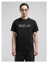 Replay T-shirt Μαύρη