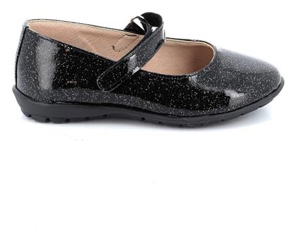 Ricco Mondo Παιδικές Μπαλαρίνες Ανατομικές με Σκρατς Λουστρίνι Μαύρες